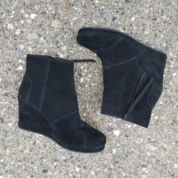 toms Shoes - TOMS Suede Wedge Ankle Boots